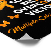 Warrior Win Faith Cure Ribbon Multiple Sclerosis A Poster (Ecke)