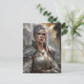 Warrior Woman Postcard Postkarte (Stehend Vorderseite)