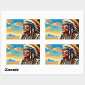 WARRIOREN 6 RECHTECKIGER AUFKLEBER (Blatt)