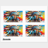 WARRIOREN 8 RECHTECKIGER AUFKLEBER (Blatt)