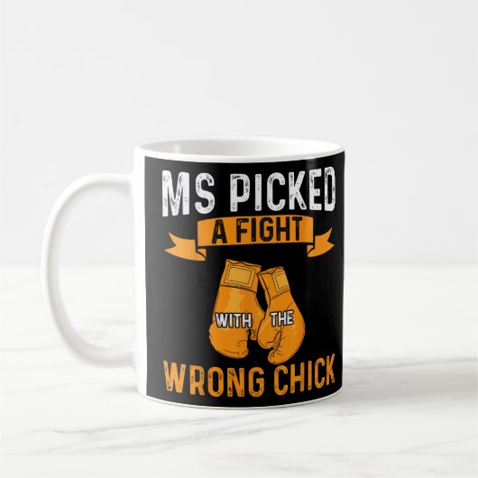 Warriorin Picked a Fight Multiple Sklerose Aware Kaffeetasse (Links)