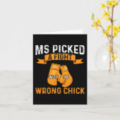 Warriorin Picked a Fight Multiple Sklerose Aware Karte (Gelbe Blume)