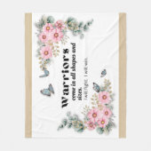 Warriors Fleece Blanket - Krebsbewusstsein (Vorderseite)