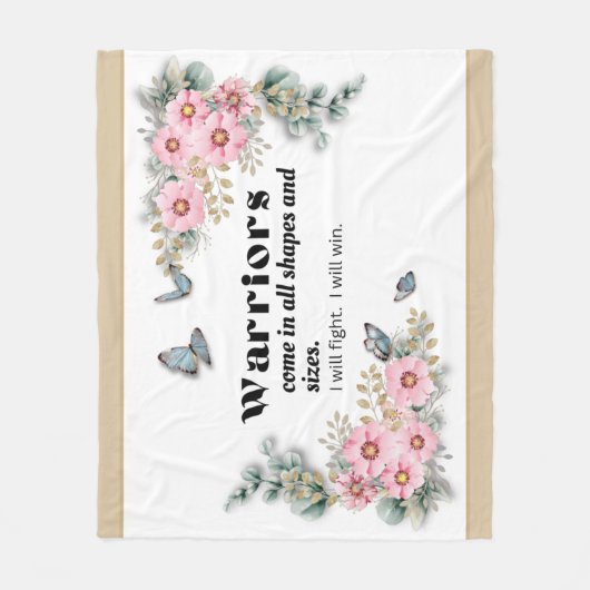 Warriors Fleece Blanket - Krebsbewusstsein (Vorderseite)