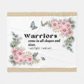 Warriors Fleece Blanket - Krebsbewusstsein (Vorderseite (Horizontal))