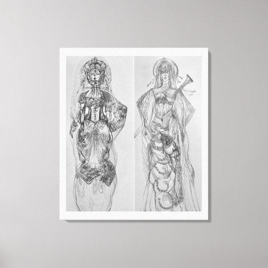 Warriors handgezeichnete Illustrationsmauer Leinwanddruck (Vorderseite)