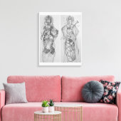 Warriors handgezeichnete Illustrationsmauer Leinwanddruck (Insitu (Wohnzimmer))