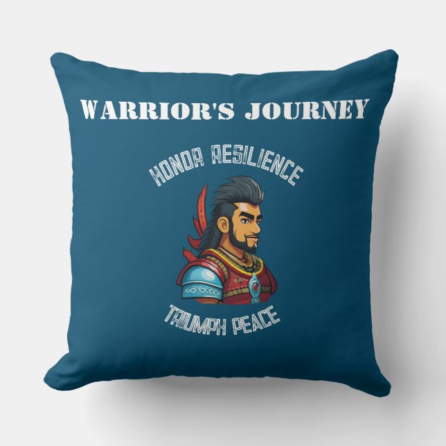 "Warrior's Journey" Kissen (Vorderseite)