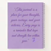 Warriors of Hope Strength Notebook – Inspirational Notizblock (Rückseite)