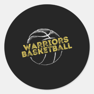 Warriors Sketll Sketll Player Sketch Sport V1 Runder Aufkleber