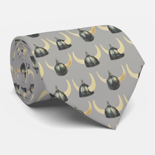 Warriors Vikings Helmet Mascot Football Necktie Krawatte (Gerollt)