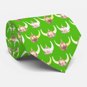 Warriors Vikings Helmet Mascot Football Necktie Krawatte