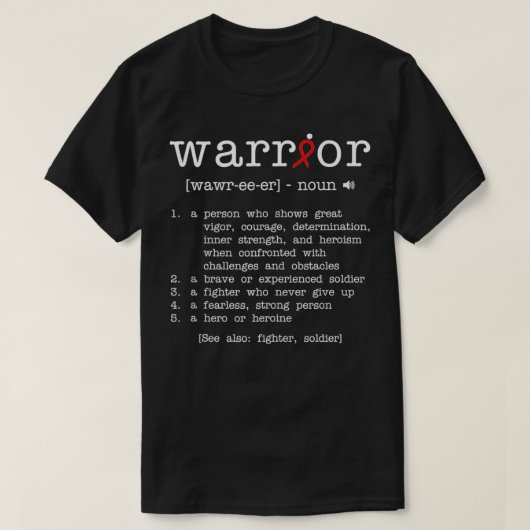 Warror-Sichelzellanämie Aufklärungshilfe Ribb T-Shirt (Design vorne)