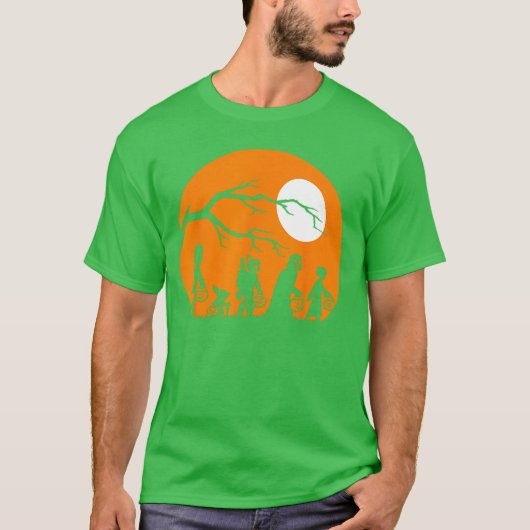 Wars Süßes oder Saures Halloween Silhouette T-Shirt (Vorderseite)