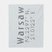 Warsaw Latitude Longitude Fleecedecke (Vorderseite)