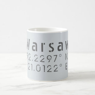 Warsaw Latitude Longitude Kaffeetasse