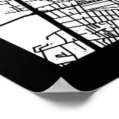 Warsaw Poland City Map Poster (Ecke)