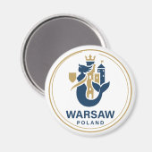 Warsaw Poland Europe Magnet (Vorderseite/Rückseite)