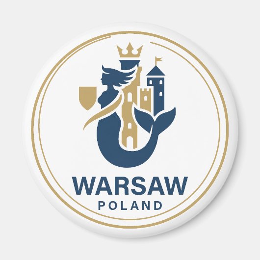 Warsaw Poland Europe Magnet (Vorne)