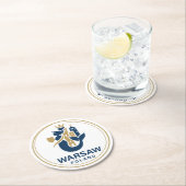 Warsaw Poland Europe Runder Pappuntersetzer (Vor Ort)