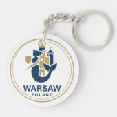 Warsaw Poland Europe Schlüsselanhänger (Rückseite)