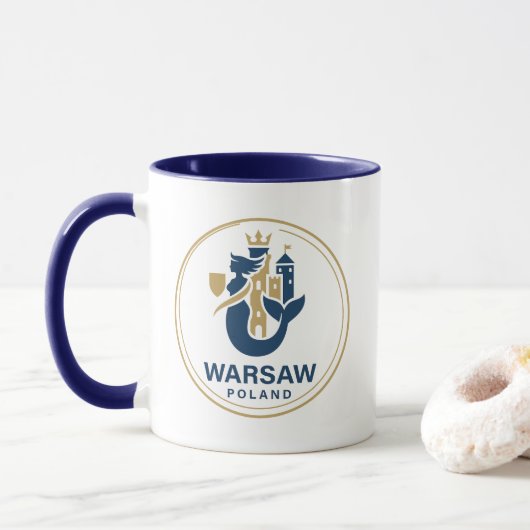 Warsaw Poland Europe Tasse (Mit Donut)