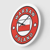 Warsaw Poland Große Wanduhr (Winkel)