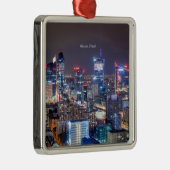 Warsaw, Poland skyline, Ornament Aus Metall (Rechts)