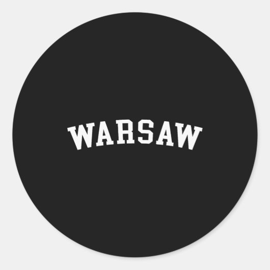 Warsaw runder aufkleber (Vorderseite)
