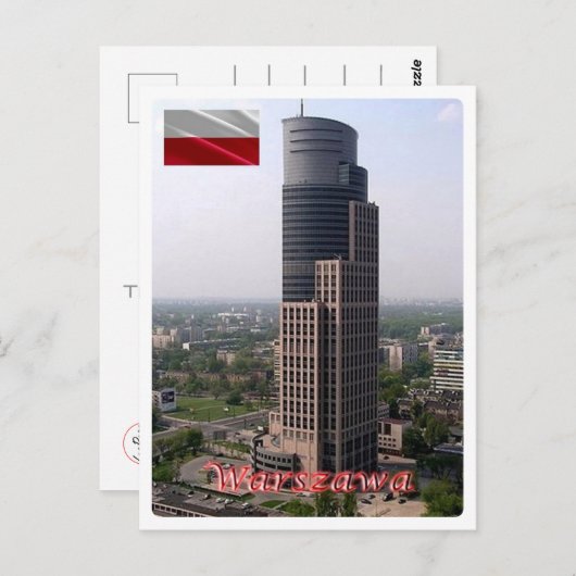 Warschau - Handelsturm - Polen - Postkarte (Vorne/Hinten)