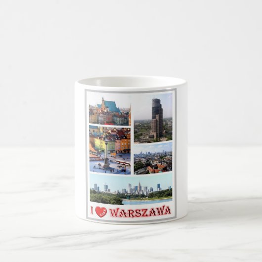 Warschau - I Liebe - Kaffeetasse (Mittel)