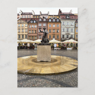 Warschau Mermaid Altstadt Polen Postkarte