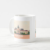 Warschau Polen Das Königliche Schloss Pastel Kaffeetasse (Vorderseite Links)