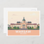 Warschau Polen Das Königliche Schloss Pastel Postkarte (Vorne/Hinten)