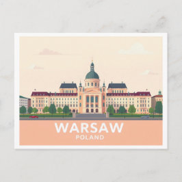 Warschau Polen Das Königliche Schloss Pastel Postkarte