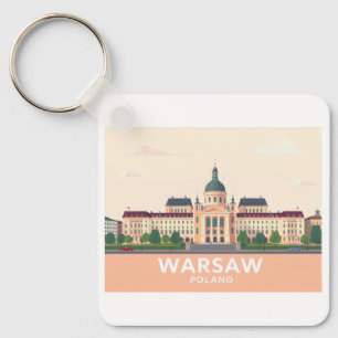 Warschau Polen Das Königliche Schloss Pastel Schlüsselanhänger