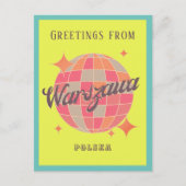 Warschau Polen farbenfrohe Grußkarte Postkarte (Vorderseite)