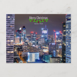 Warschau, Polen, Frohe Weihnachten, Postkarte