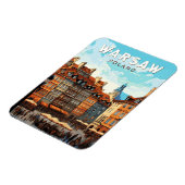 Warschau Polen Kunst Vintag Magnet (Linke Seite)