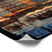 Warschau Polen Kunst Vintag Poster (Ecke)