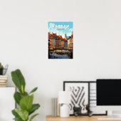 Warschau Polen Kunst Vintag Poster (Heimbüro)