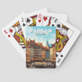 Warschau Polen Kunst Vintag Spielkarten (Rückseite)