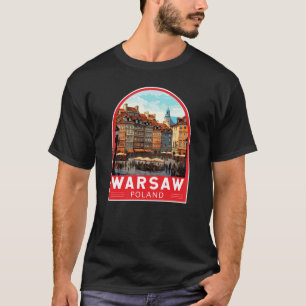Warschau Polen Kunst Vintag T-Shirt