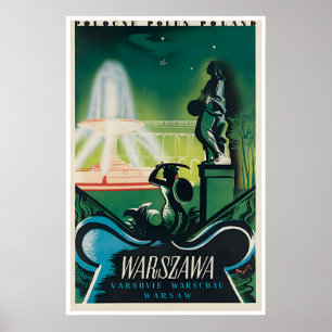 Warschau Polen Poster Reise Druck Polnische Kunst