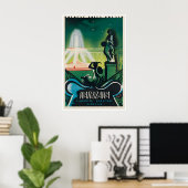 Warschau Polen Poster Reise Druck Polnische Kunst (Heimbüro)