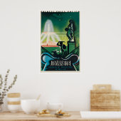 Warschau Polen Poster Reise Druck Polnische Kunst (Küche)