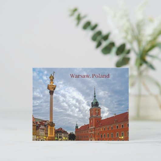 Warschau Polen Postkarte (Stehend Vorderseite)