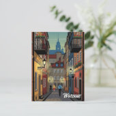Warschau Polen Reise Postkarte (Stehend Vorderseite)