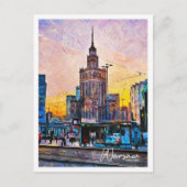 Warschau Polen Schöne Öllandschaft Postkarte (Vorderseite)