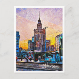 Warschau Polen Schöne Öllandschaft Postkarte